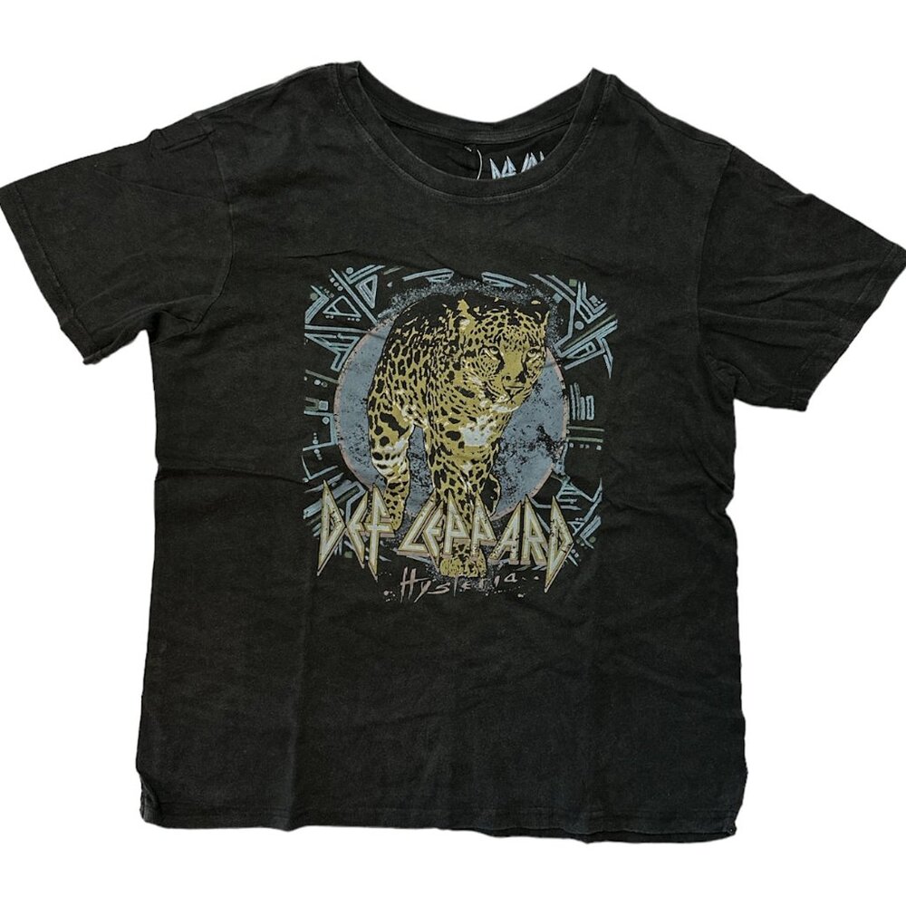 Def Leppard Hysteria Women's Graphic Band Screen Print Short Sleeve T-Shirt